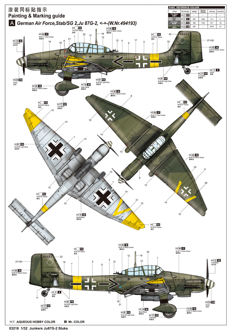 Junkers Ju 87 Stuka for sale online Trumpeter 1 700 