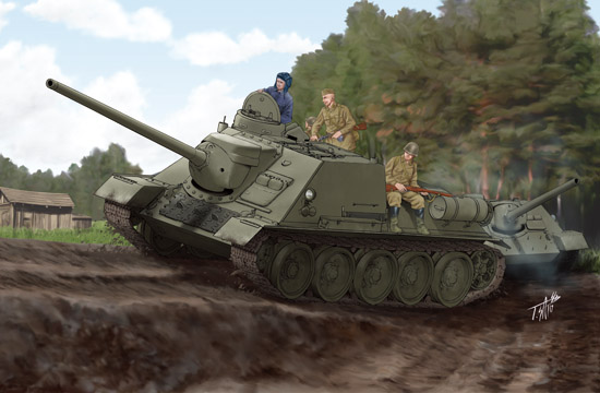 Soviet SU-100 Tank Destroyer  00915