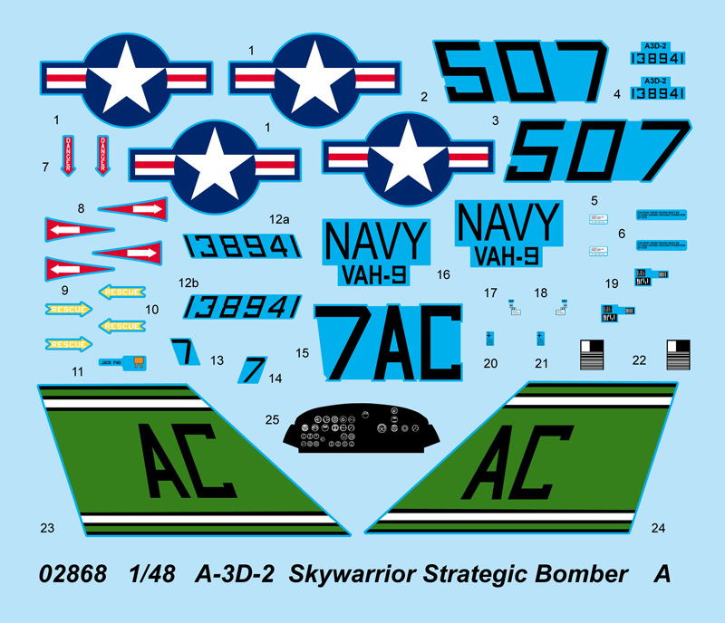 A-3D-2 Skywarrior 戦略爆撃機 1/48 A-3D-2 SKYWARRIOR STRATEGIC BOMBER 1:48 TRUMPETER VERY RARE