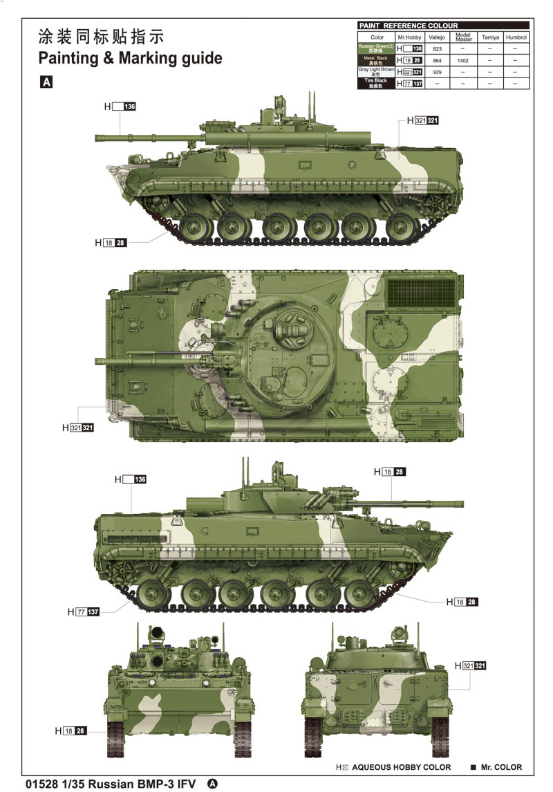 Russian BMP-3 IFV 01528-1/35 Series-TRUMPETER（china）