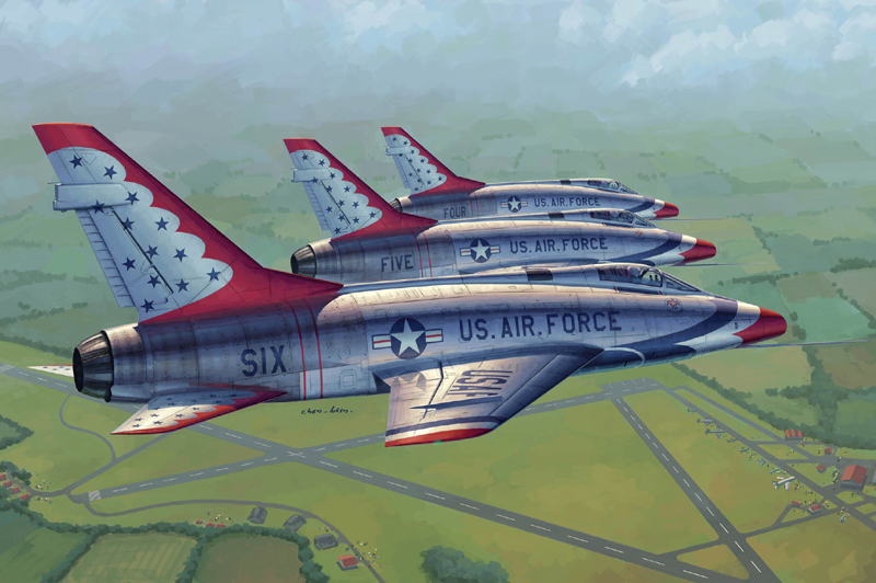 F-100D in Thunderbirds livery   02822