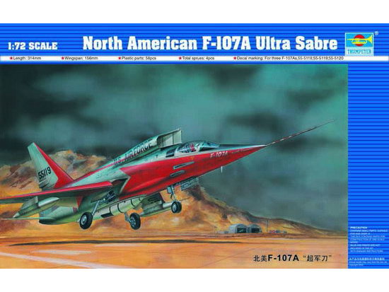 Trumpeter Kit 01605 North American F-107a Ultra Sabre1 72 for sale online