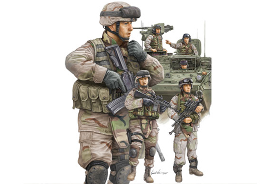 Modern U.S.Army Armor Crewman & Infantry     00424