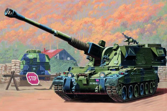 British 155mm AS-90 self-propelled howitzer  00324