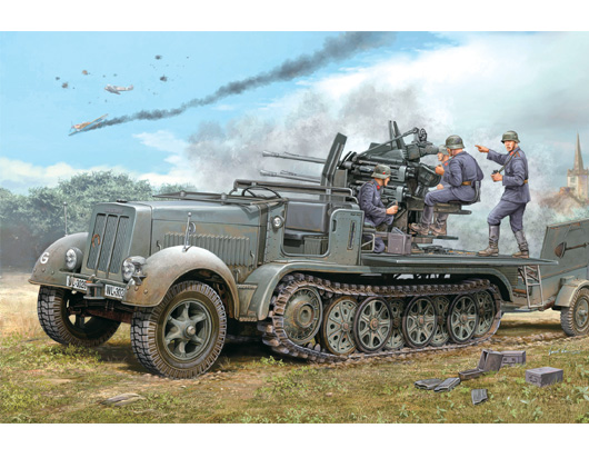 2cm Flakvierling 38 auf Selbstfahrlafette (Sd.Kfz.7/1early version)   01523