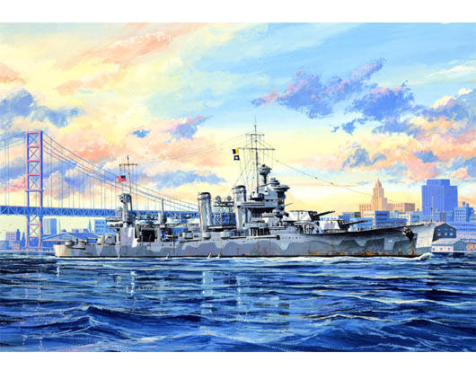 W70075 Hunter 1/700 USS New Orleans CA32 wooden deck  for Trumpeter 05742 