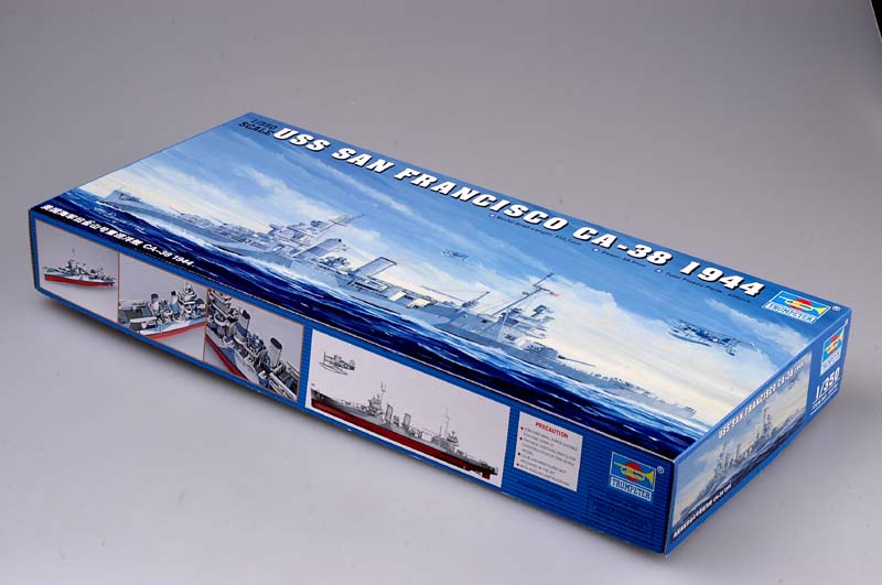 美国海军旧金山号重巡洋舰CA-38(1944) 05310-1/350系列-小号手 美国海军旧金山号重巡洋舰CA-38(1944) 05310-1/350系列-小号手