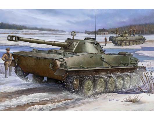 Russian PT-76 Light Amphibious Tank     00380