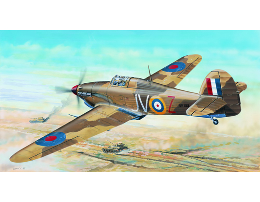 Hawker Hurricane ⅡD Trop 02417-1/24 Series-TRUMPETER（china）