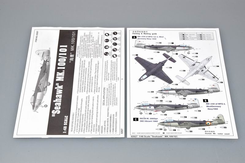 Trumpeter Seahawk Mk 100/101 Aircraft (1/48 Scale) 並行輸入品 プラモデル British Hawker Sea Hawk MK.100/101 02827-1/48 Series