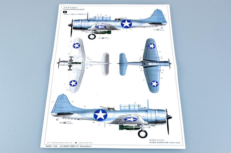 U.S.NAVY SBD-1/2 “Dauntless” 02241-1/32 Series-TRUMPETER