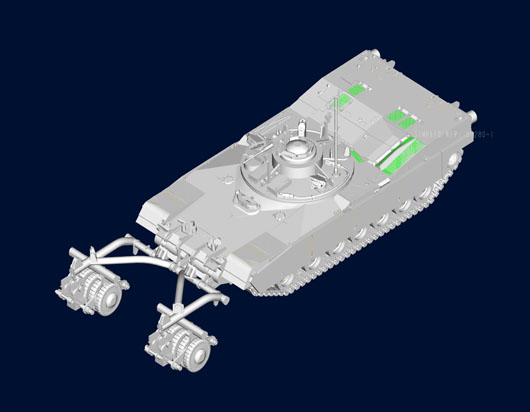 輸入品ミリタリー M1 Panther II 地雷除去仕様 他セット M1 Panther II Mine clearing Tank 07280-1/72 Series-TRUMPETER（china）