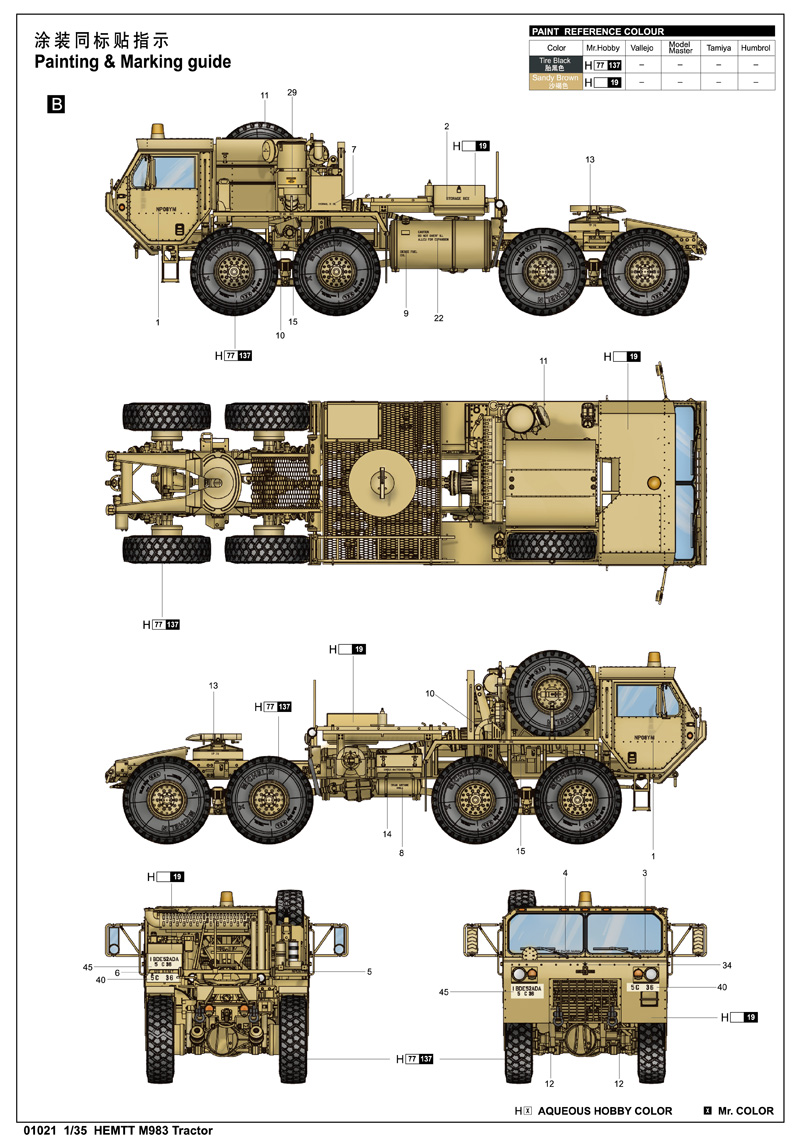 トランペッター 1/35 アメリカ軍 M983 HEMTTトラクターペトリオット PAC-3ランチャーステーション プラモデル 01037【並行輸入  販売一掃