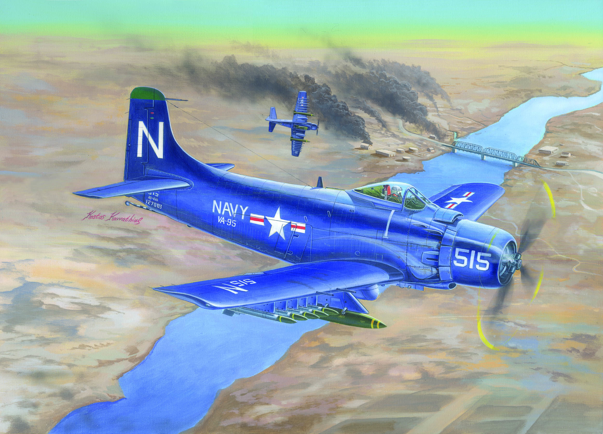 美国A-1D”空中袭击者”攻击机     02252