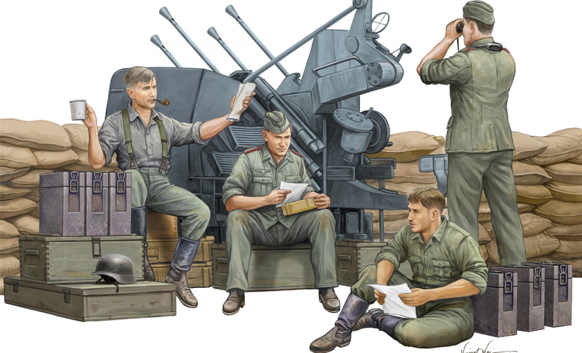 German Anti-Aircraft Gun Crew  00432