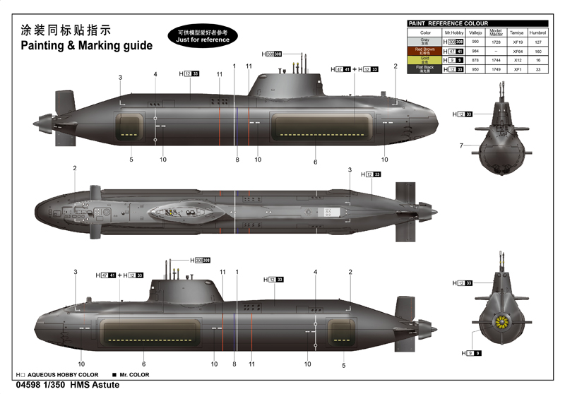 Trumpeter HMS Astute Submarine Model Kit Trumpeter HMS Astute Submarine Model Kit