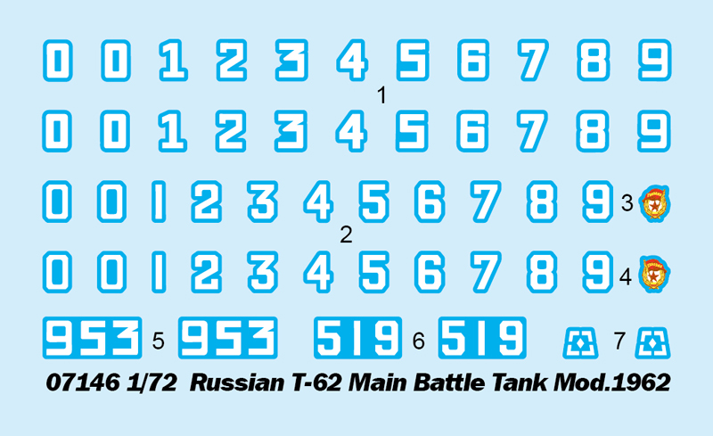 TRUMPETER 07146 1/72 Soviet T-62 Main Battle Tank Model 1962