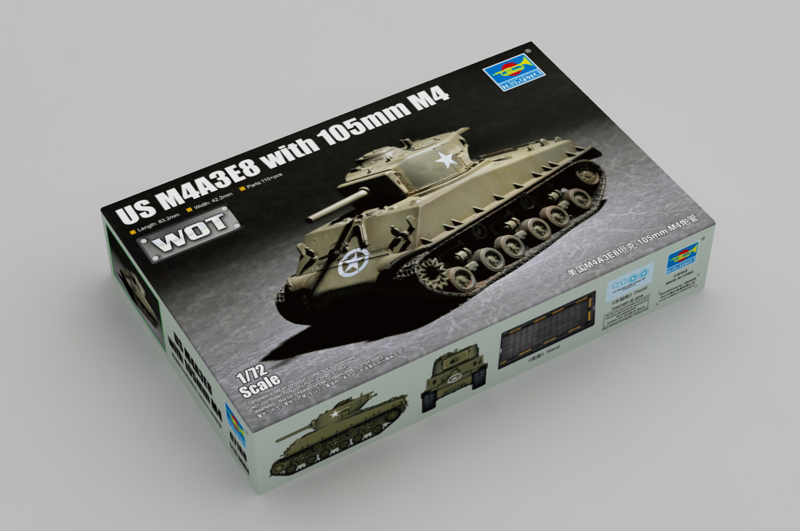 人気のファッションブランド！ US M4A3E8 with 105mm M4 07168-1/72 Series-TRUMPETER（china） 模型+プラモデル
