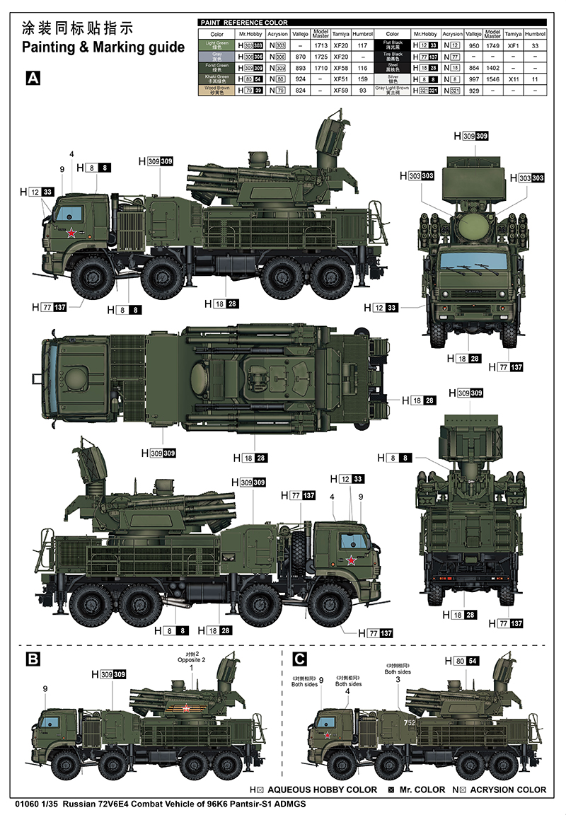 1/35 ロシア陸軍 PANTSIR-S1 S400 接近防空 ミサイルシステム
