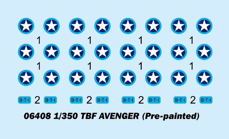 Pre-Painted TRUMPETER® 06408 TBF Avenger in 1:350