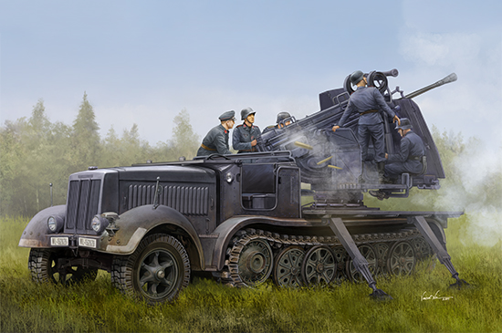 German 5cm FLAK 41auf Selbstfahrlafette(Sd.Kfz.7/2)  09513