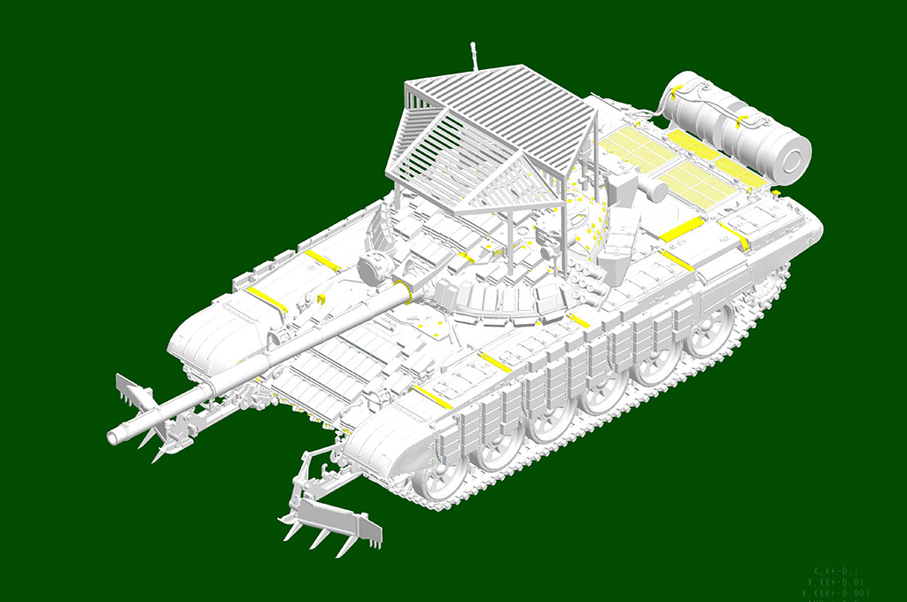 Russian T-72B1 with KTM-6 & Grating Armour 09609-1/35 Series